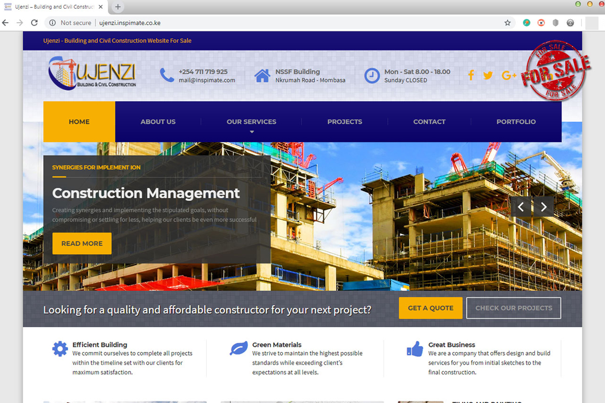 Ujenzi, Construction Firm
