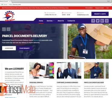 Leonary Fast Delivery, Errands, Door to Door Parcels website design by Inspimate