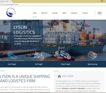 Lyson Logistics website design, Social Media Marketing by Inspimate Enterprises