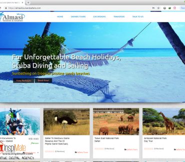 Website Design for Almasi Tours and Safaris for Best Safari, Holidays by Inspimate