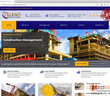 Ujenzi - Construction Company Website For Sale by Inspimate Enterprises