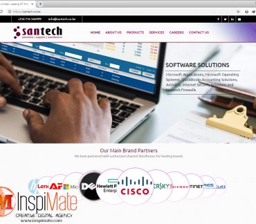 Santech Limited an ICT Company website design by Inspimate