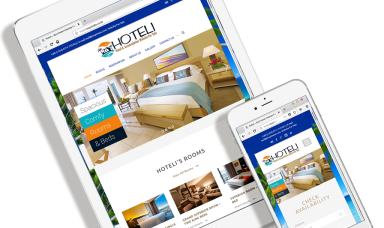Hoteli - Hotel and Reservation Website for Sale by Inspimate