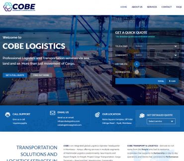COBE Logistics Website Design by Inspimate Enterprises