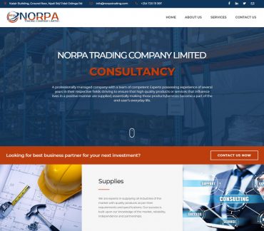 NORPA Trading Limited website design by Inspimate Enterprises